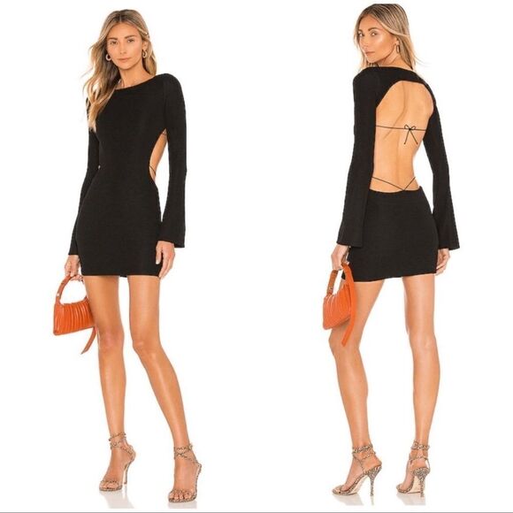 CAMILA COELHO Elena Mini Dress In Black XL - Picture 11 of 11